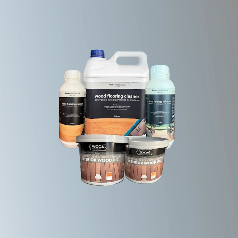 Produtos de limpeza e manuten&ccedil;&atilde;o de pavimentos de madeira 